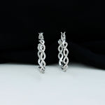 Braided Hoop Earrings with Certified Moissanite
