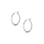 1.25 CT Twisted Rope Hoop Earrings with Diamond