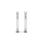 1.25 CT Twisted Rope Hoop Earrings with Diamond