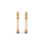 1.25 CT Twisted Rope Hoop Earrings with Diamond