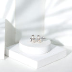 Natural Freshwater Pearl Snowman Stud Earrings