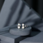 Natural Freshwater Pearl Snowman Stud Earrings