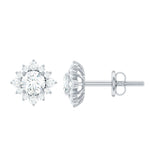 1.25 CT Classic Moissanite Stud Earrings with Halo