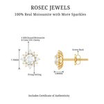 1.25 CT Classic Moissanite Stud Earrings with Halo