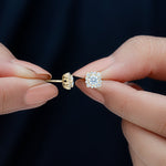 1.25 CT Classic Moissanite Stud Earrings with Halo