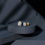 1.25 CT Classic Moissanite Stud Earrings with Halo
