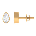 Bezel Set Diamond Tiny Stud Earrings