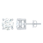 Brilliant Cut Diamond Stud Earrings in Prong Setting