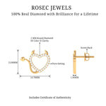 Round Diamond Devil Heart Earrings