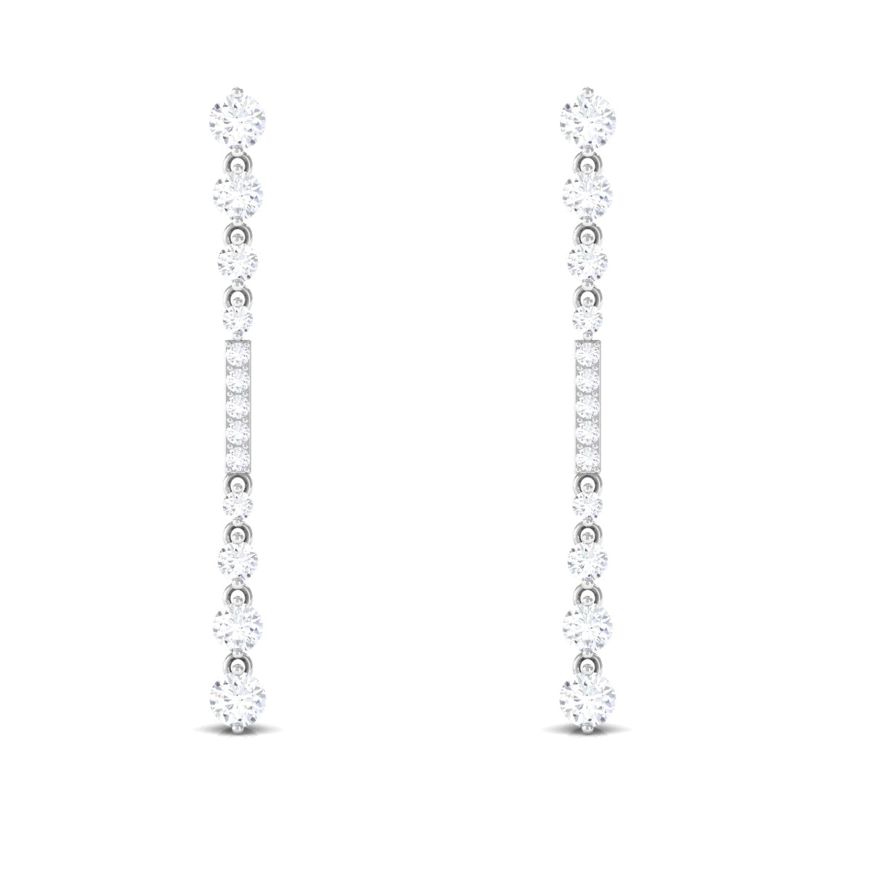 1.25 CT Certified Moissanite Simple Dangle Earrings