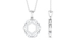 1.25 CT Certified Moissanite Art Deco Pendant Necklace