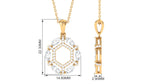 1.25 CT Certified Moissanite Art Deco Pendant Necklace