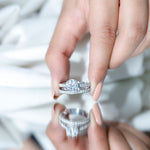 Certified 8 MM Moissanite Solitaire Wedding Ring Set