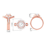 Cushion Cut Moissanite Vintage Inspired Wedding Ring Set