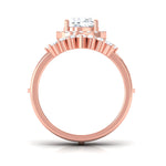 Cushion Cut Moissanite Vintage Inspired Wedding Ring Set