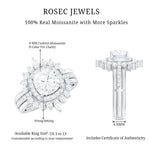 Cushion Cut Moissanite Vintage Inspired Wedding Ring Set