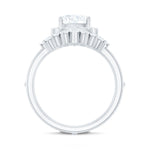 Cushion Cut Moissanite Vintage Inspired Wedding Ring Set