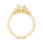 Cushion Cut Moissanite Vintage Inspired Wedding Ring Set