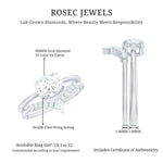 Certified 6X8 MM Oval Lab Grown Diamond Engagement Ring With Enhancer