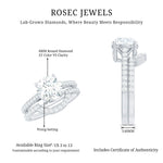 Lab Grown Diamond 8 MM Round Engagement Ring With Ring Guard