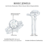 Certified Lab Grown Diamond Solitaire Bridal Ring Set With Enhancer