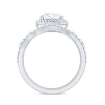 Certified Lab Grown Diamond Solitaire Bridal Ring Set With Enhancer