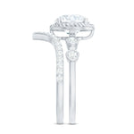 Certified Lab Grown Diamond Solitaire Bridal Ring Set With Enhancer