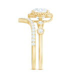 Certified Lab Grown Diamond Solitaire Bridal Ring Set With Enhancer