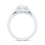 Certified Lab Grown Diamond Designer Engagement Ring Set With Sapphire