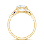 Certified Lab Grown Diamond Designer Engagement Ring Set With Sapphire