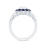 Certified 7 MM Lab Grown Diamond Engagement Ring with Enhancer