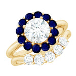 Certified 7 MM Lab Grown Diamond Engagement Ring with Enhancer