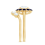 Certified 7 MM Lab Grown Diamond Engagement Ring with Enhancer