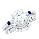 2 Carat Certified Lab Grown Diamond Engagement Ring With Wedding Band