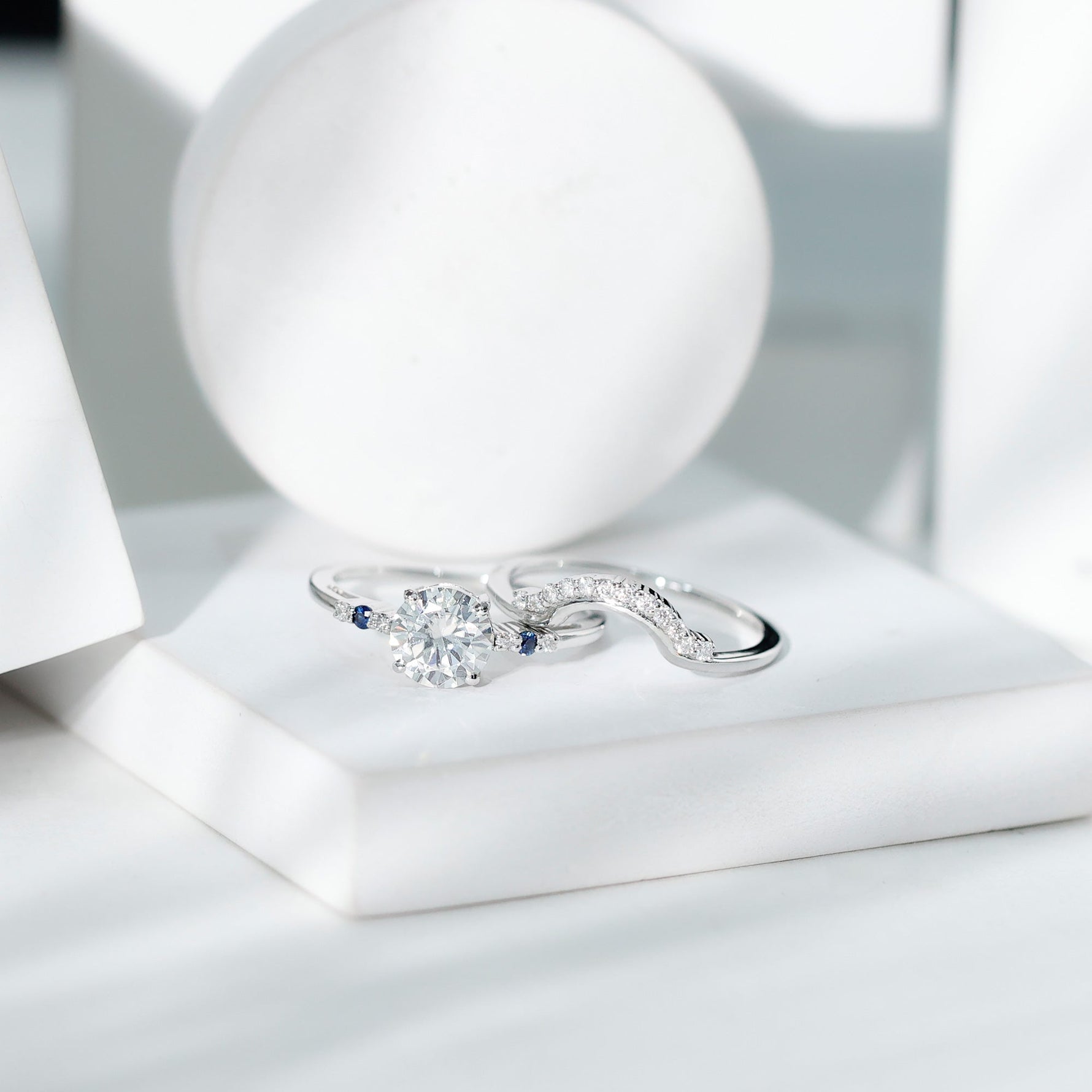 2 Carat Certified Lab Grown Diamond Engagement Ring With Wedding Band