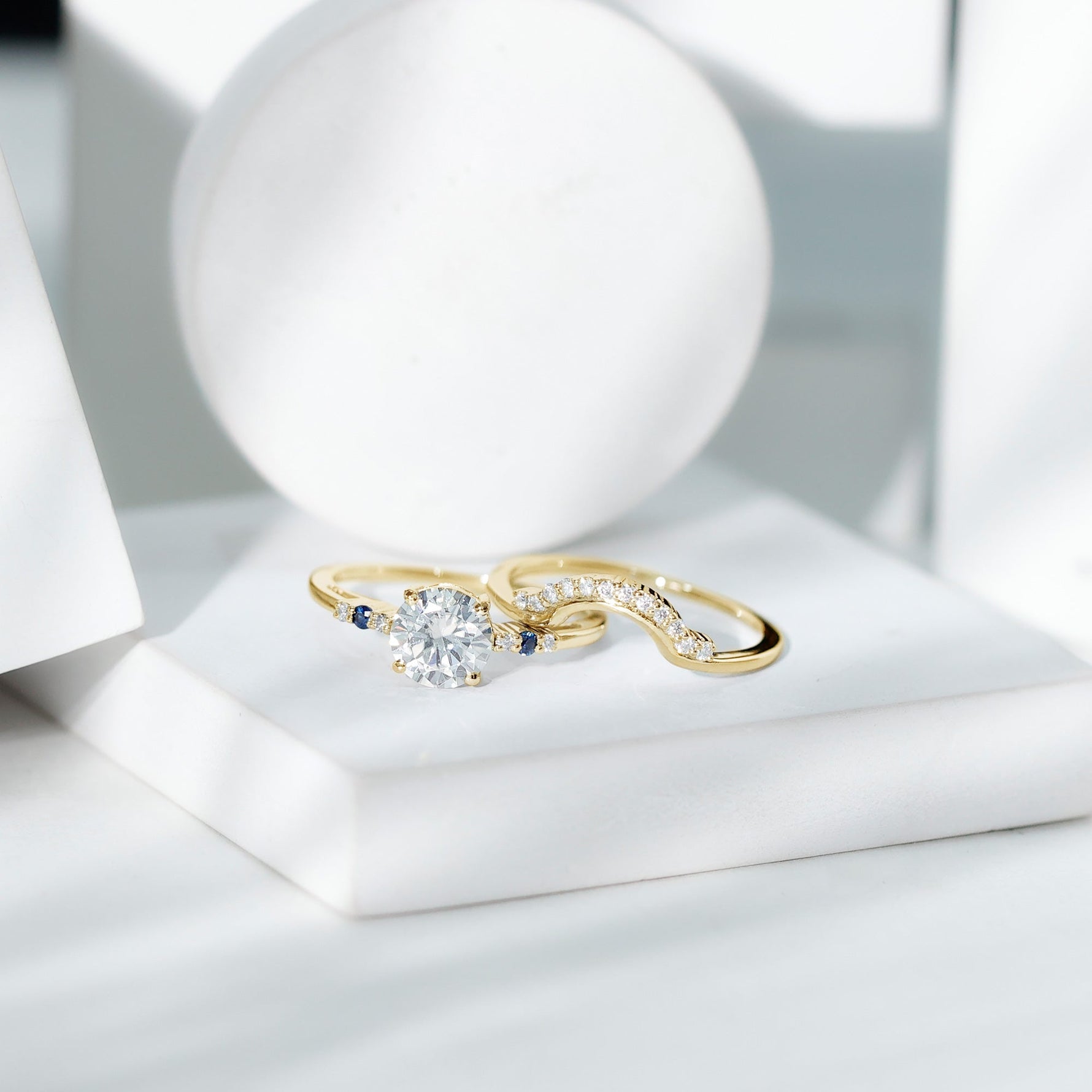 2 Carat Certified Lab Grown Diamond Engagement Ring With Wedding Band