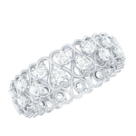 Certified Lab Grown Diamond Heart Eternity Band Ring