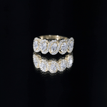 Certified Oval Lab Grown Diamond Designer Eternity Ring