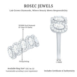 Certified Oval Lab Grown Diamond Designer Eternity Ring