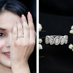 Certified Oval Lab Grown Diamond Designer Eternity Ring