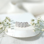 Certified Oval Lab Grown Diamond Designer Eternity Ring