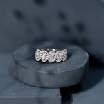 Certified Oval Lab Grown Diamond Designer Eternity Ring
