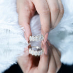 Certified Oval Lab Grown Diamond Designer Eternity Ring