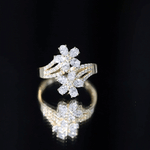 Certified Lab Grown Diamond Flower Engagement Ring For Women