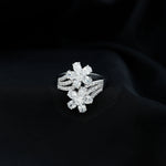 Certified Lab Grown Diamond Flower Engagement Ring For Women