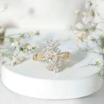 Certified Lab Grown Diamond Flower Engagement Ring For Women