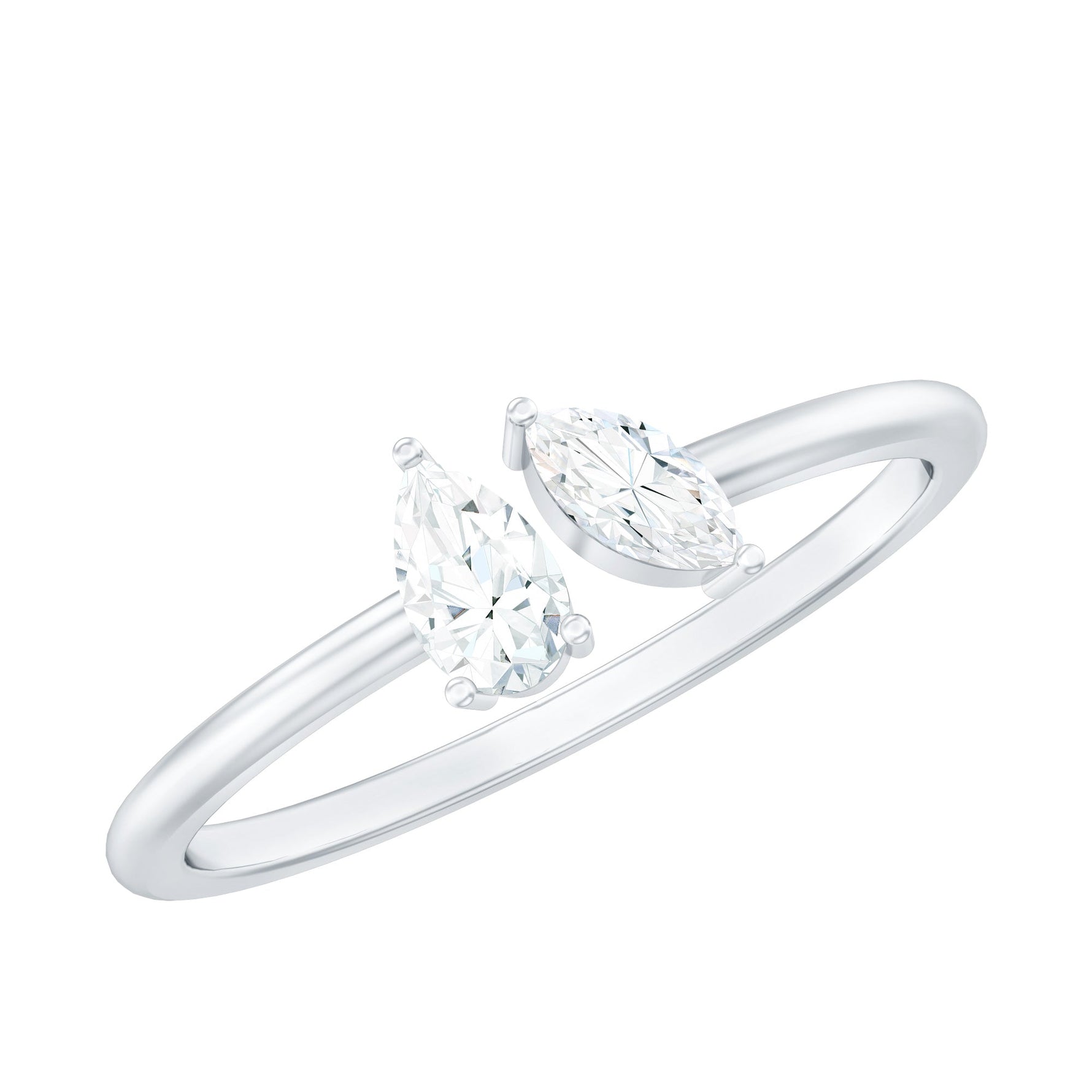 Certified Lab Grown Diamond Two Stone Promise Ring