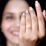 Certified Lab Grown Diamond Two Stone Promise Ring