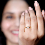 Certified Lab Grown Diamond Two Stone Promise Ring