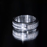 Certified Lab Grown Diamond Wide Wedding Band Ring